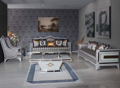 Classic Sofa set Royal Style Furniture Sofa Couch Set Coffee table 4pcs